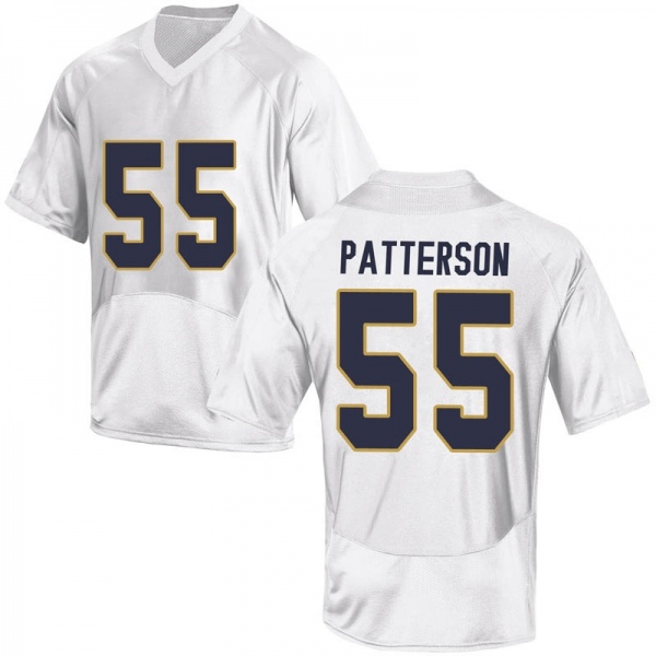 Jarrett Patterson Notre Dame Fighting Irish NCAA Youth #55 White Game College Stitched Football Jersey MQY3455WV
